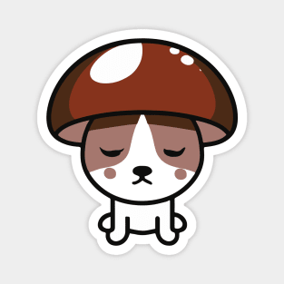 Cute corgi dog wear mushroom hat kawaii Magnet