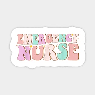 groovy ER Nurse Emergency Nurse School women nursing Room T-Shirt Magnet