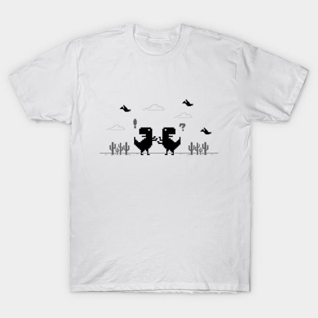 Dinosaur Game no internet ,T-Rex Game Unisex recycled t-shirt