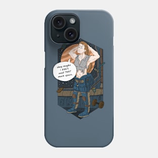 didn't need that much space. astronaut girl. Phone Case