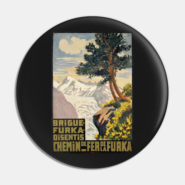 Brigue-Furka-Disentis, Chemin de Fer de la Furka,Travel poster Pin by BokeeLee