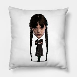 Wednesday caricature Pillow