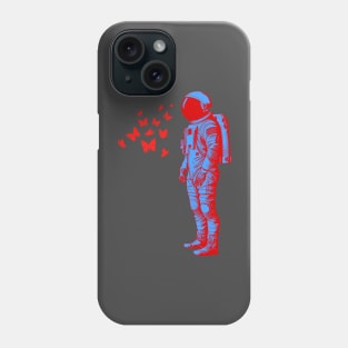 Astronaut with butterflies Phone Case