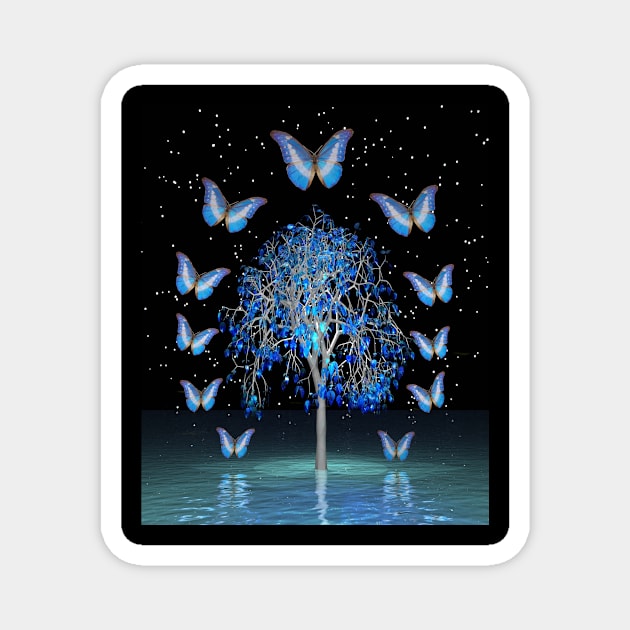 Butterfly Crystal Tree Magnet by icarusismartdesigns