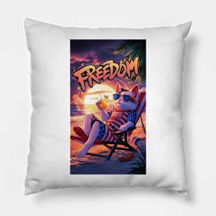 Freedom cat Pillow