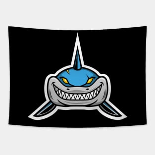 Angry shark Tapestry