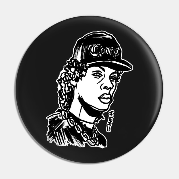 Dj Quiksta Tee Pin by sketchnkustom