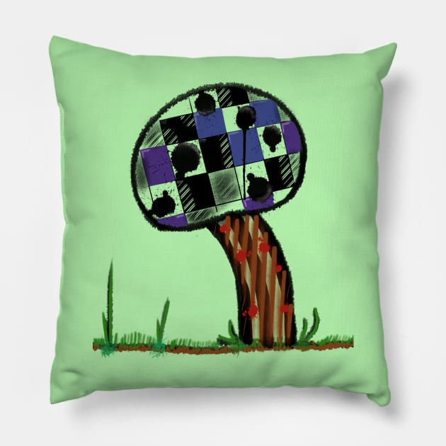 Mushroom by orchid Pillow by Orchid's Art