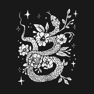 Floral Snake Witchy Magical Gothic Punk T-Shirt