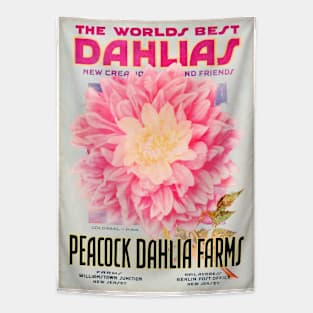 Peacock Dahlia Farms Catalogue Tapestry