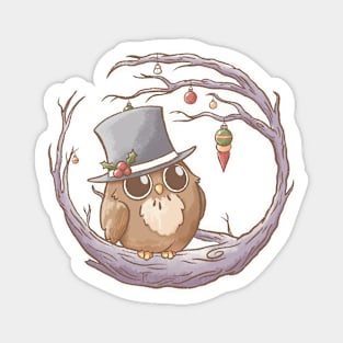 Christmas Night Owl Magnet