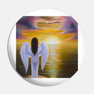 Sunset Angel Pin