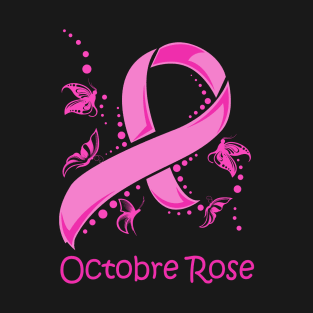 Ruban Rose Lutte Contre Cancer du Sein Octobre Rose T-Shirt