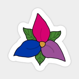 Bisexual pride flower Magnet