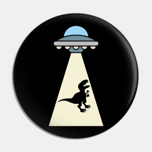 Funny Dinosaur UFO Alien Abduction Pin