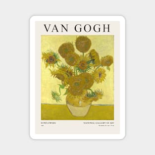 Van Gogh Sunflowers Exhibition Wall Art Magnet