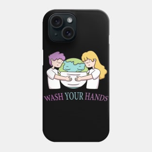 Wash Your Hands & Save The World - Social Distance Tshirt for Men or Women Phone Case