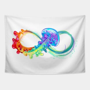 Infinity with Rainbow Jellyfish Tapestry