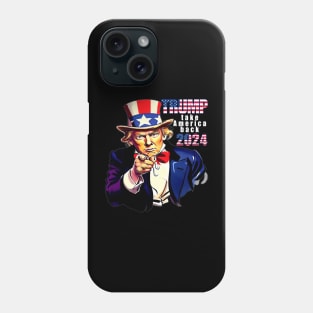 Trump 2024 uncle sam Phone Case