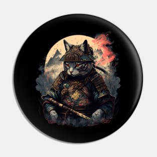 Samurai Cat Pin