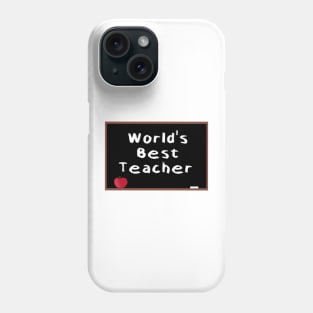 World's Best Teacher chalkboard design Phone Case