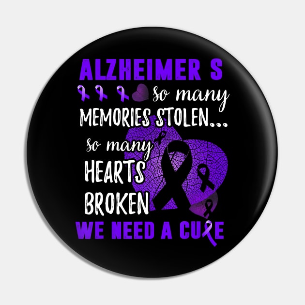 SO MANY MEMORIES STOLEN LEAVES ALZHEIMER AWARENESS Gift Pin by thuylinh8