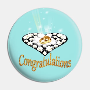 Wedding Day Congratulations Gift Pin