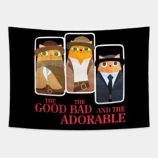 The Good The Bad And The Adorable black Tapestry