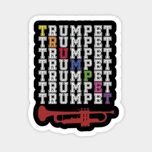 Colorful Trumpet Magnet