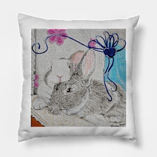 Bunny Anytime Valentines-Design Twelve Pillow