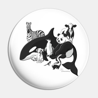 Black and White Gang Pin