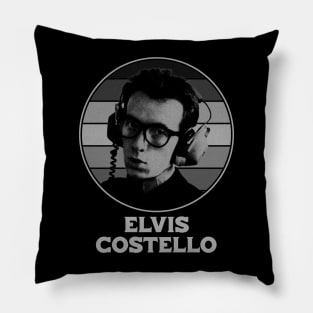 retro Elvis Costello Pillow