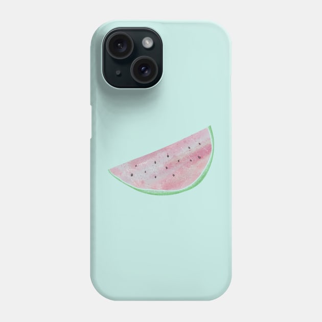 Watermelon Watercolor Foodie Phone Case by High Altitude