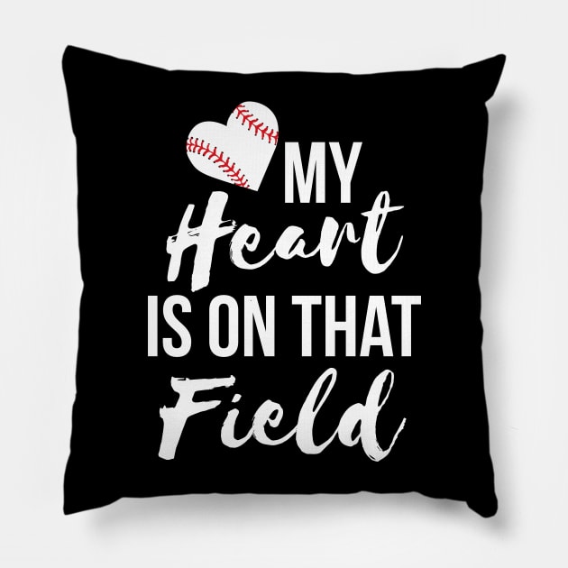 My heart is on that field T-shirt Pillow by RedYolk