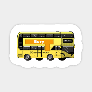 Bury Transport for Greater Manchester (TfGM) Bee Network yellow bus Magnet