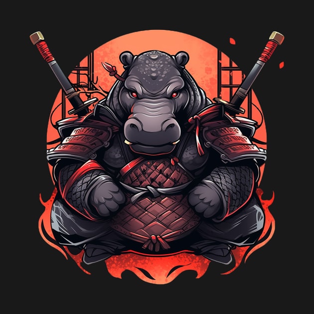 samurai hippo by fancy ghost