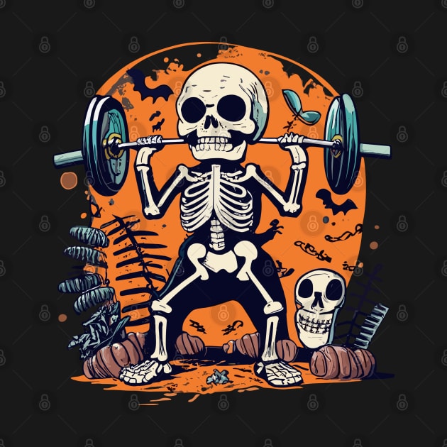 Squat Like It's Scary Catrina Skeleton Gym by Quote'x