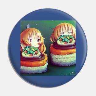 Kawaii Anime Sushi Pin