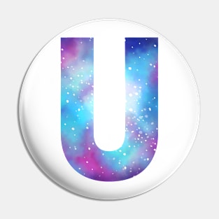 Letter U galaxy Pin