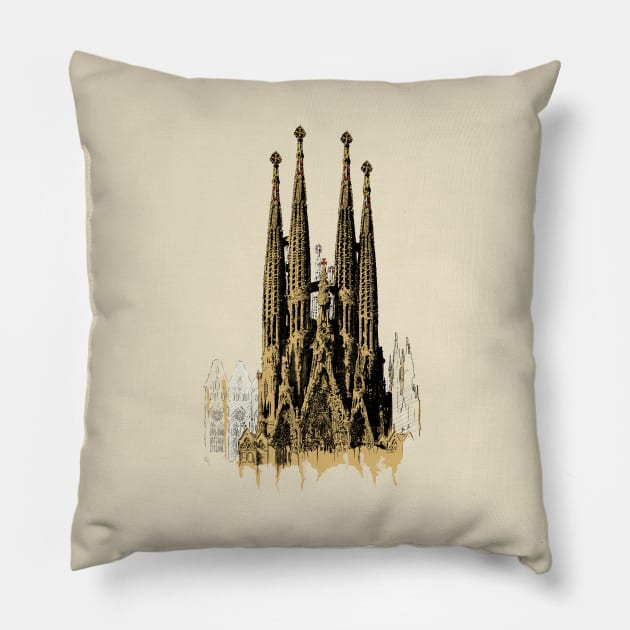 Sagrada Familia Pillow by sibosssr