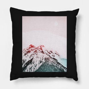 Mountains, Moon, Nature, Fashion print, Scandinavian art, Modern art, Wall art, Print, Minimalistic, Modern Pillow