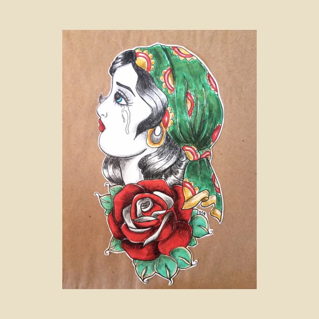 Gypsy Girl Tattoo Design by dustinPrime