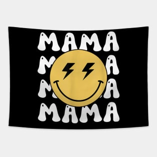 Mama One Happy Dude Birthday Family Matching Bolt Face Tapestry