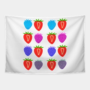 Cute Strawberry Pattern Boho Art Tapestry