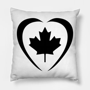 Canadian Third Culture Series (Heart) (Black) Pillow