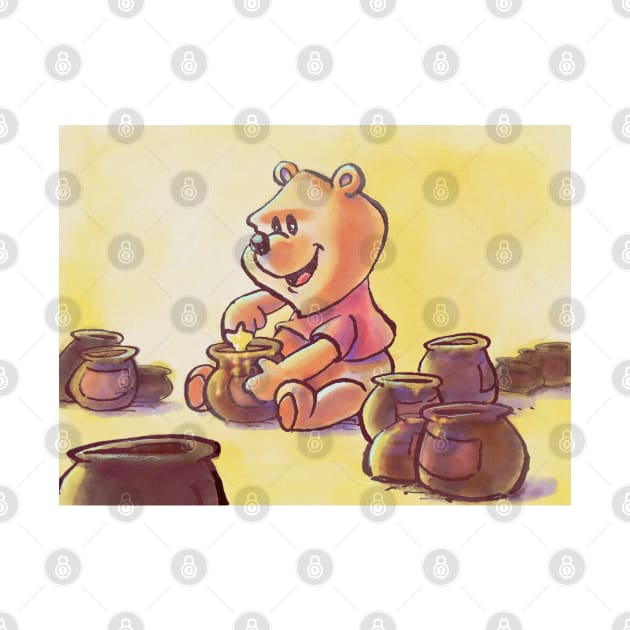 bear with honey by gzavye's 