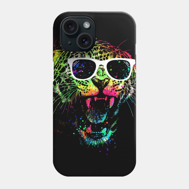 Technicolor Jaguar Phone Case by clingcling