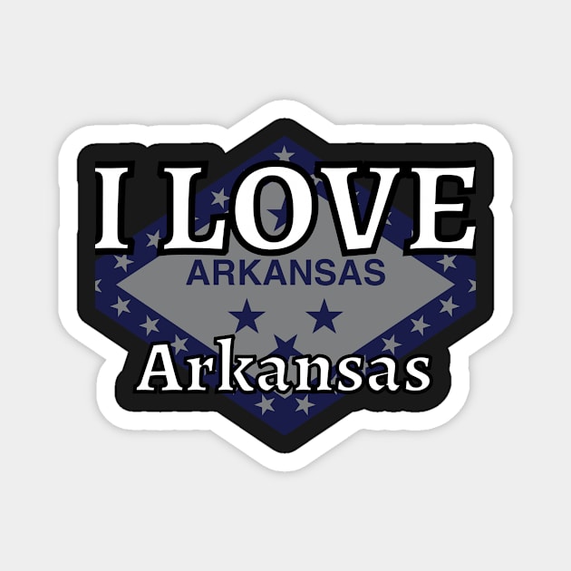 I LOVE Arkansas | Arkensas County Magnet by euror-design