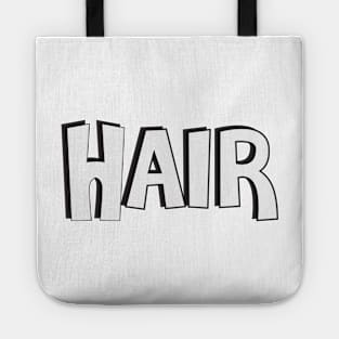 Film Crew On Set - Hair - White Text - Front Tote