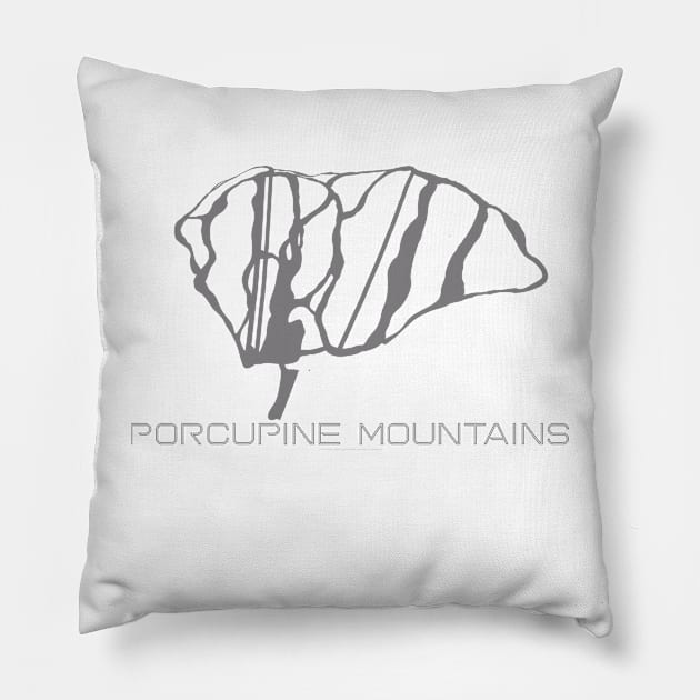 Porcupine Mountains Resort 3D Pillow by Mapsynergy